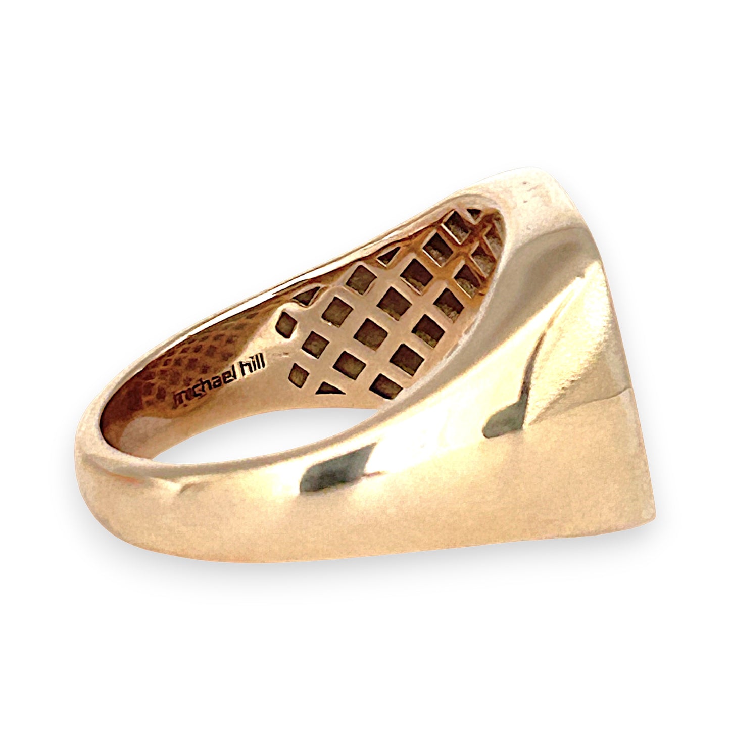GOLD DEAL | 10ct (10K) Gold Soft Square Signet Ring by MIchael Hill