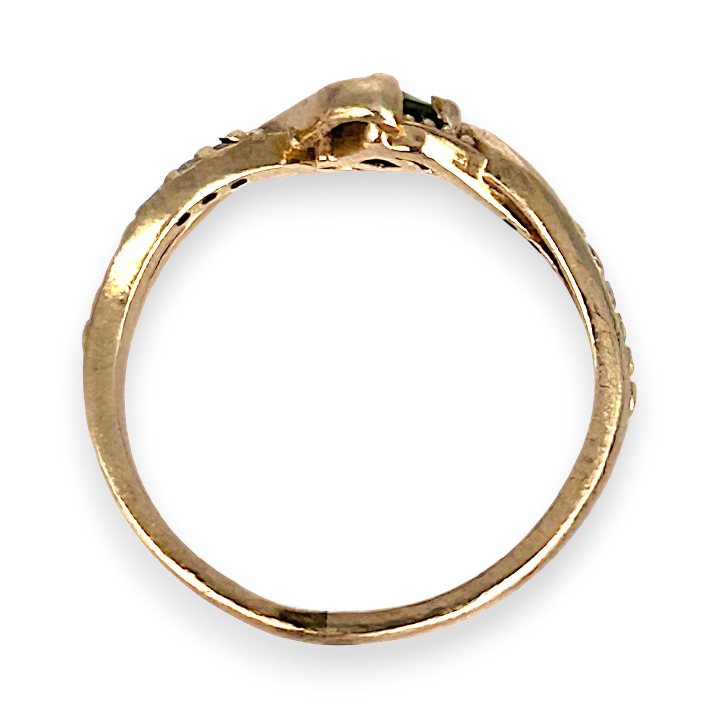 GOLD DEAL | 10ct (10K) Gold Golden Meadow Peridot Ring Size M