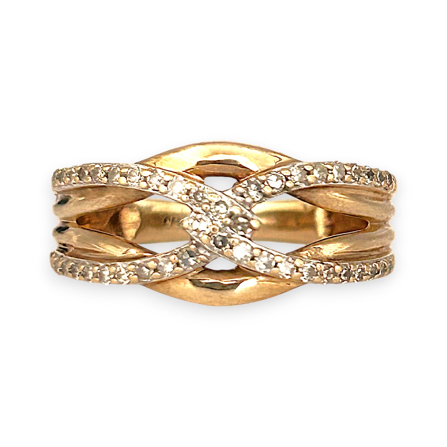 GOLD DEAL | Michael Hill 10ct (10K) Gold Sumptuous Diamond Dress Ring Valuation $1,390