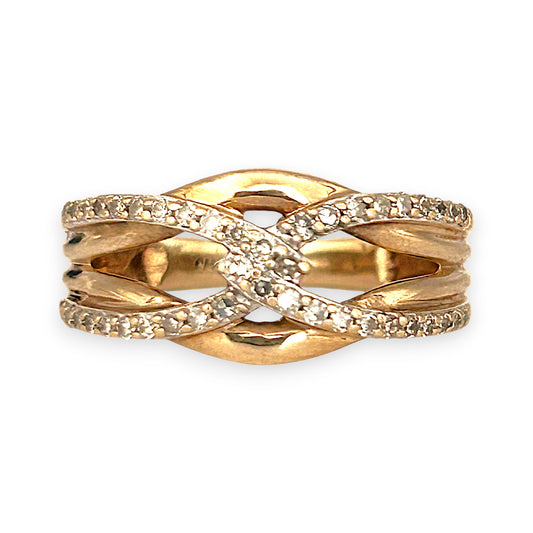 XMAS DEAL | 10kt Gold Sumptuous Diamond Dress Ring Valuation $1,390