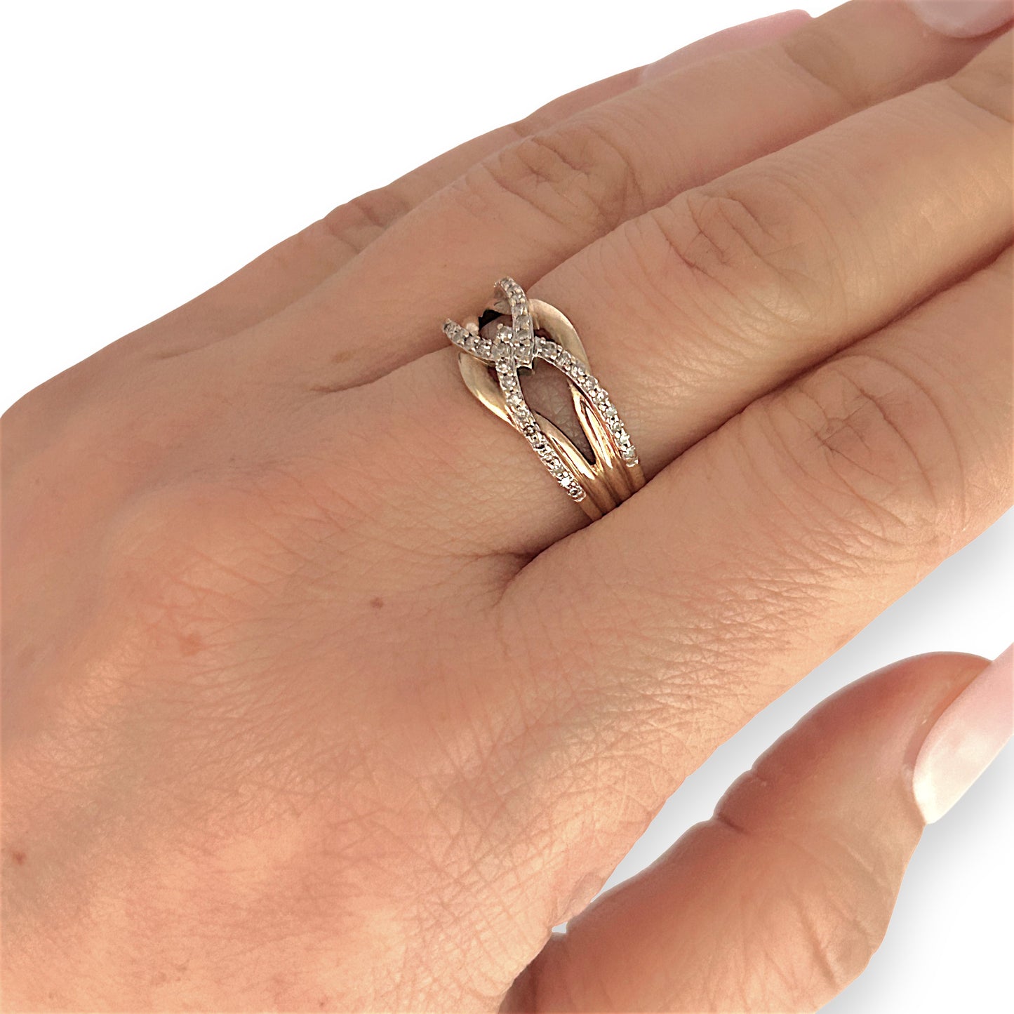 GOLD DEAL | Michael Hill 10ct (10K) Gold Sumptuous Diamond Dress Ring Valuation $1,390