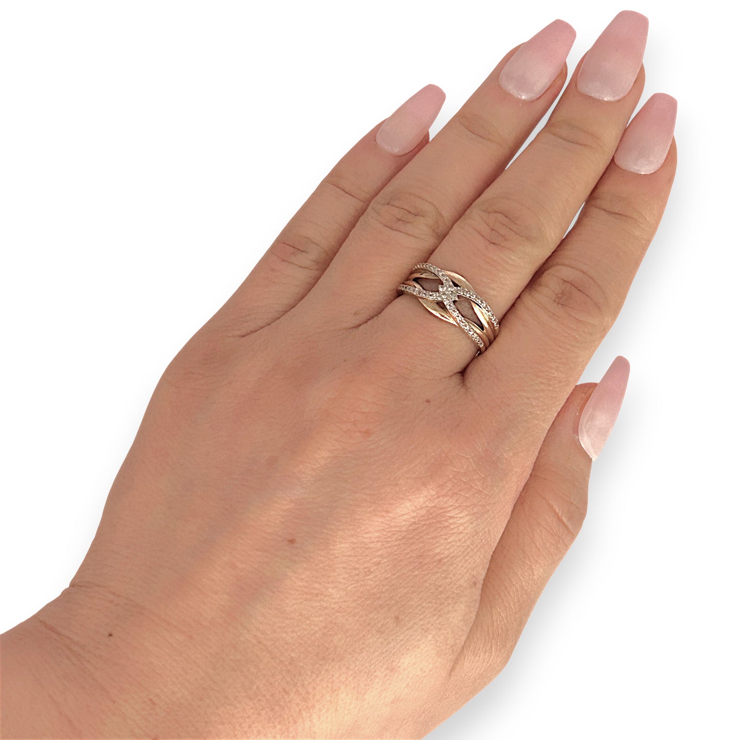 GOLD DEAL | Michael Hill 10ct (10K) Gold Sumptuous Diamond Dress Ring Valuation $1,390