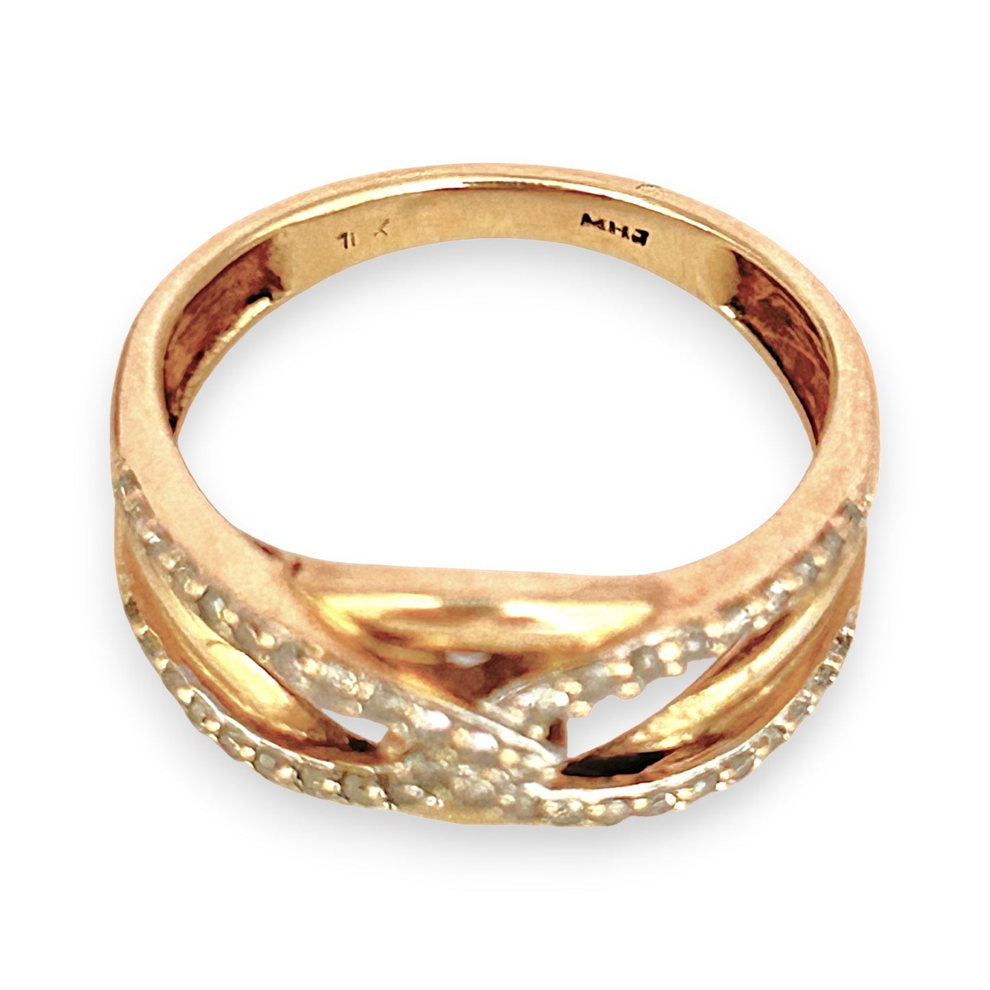 GOLD DEAL | Michael Hill 10ct (10K) Gold Sumptuous Diamond Dress Ring Valuation $1,390