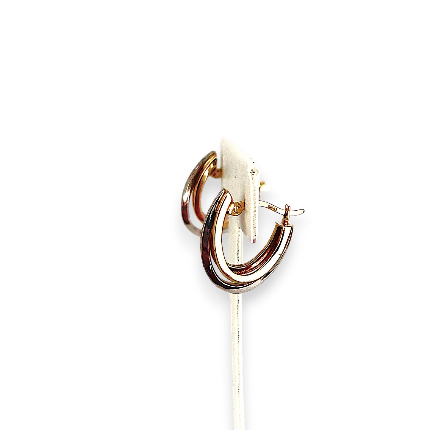 GOLD DEAL | 10ct (10K) Bicolour Gold Brilliant 15.9mm Hoop Earrings by Michael Hill