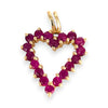 GOLD DEAL | 10ct (10K) Gold Open Heart Natural Ruby Pendant