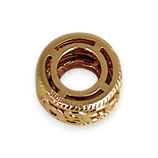 XMAS DEAL | 10kt Gold Michael Hill Tube Bead Charm - Regal Scroll