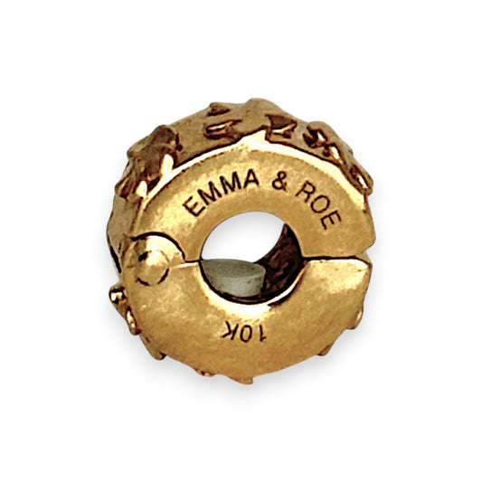 XMAS DEAL | 10kt Gold Emma & Rose Clip Charm - Flowers