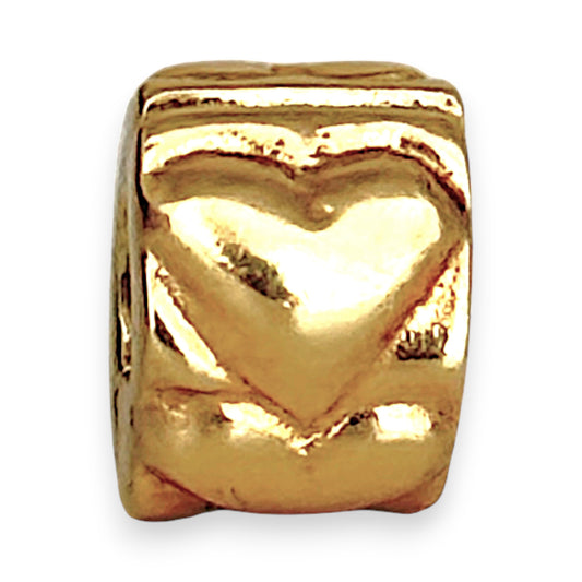 GOLD DEAL | 14ct (14K) Gold Pandora Simple Heart Clip Charm