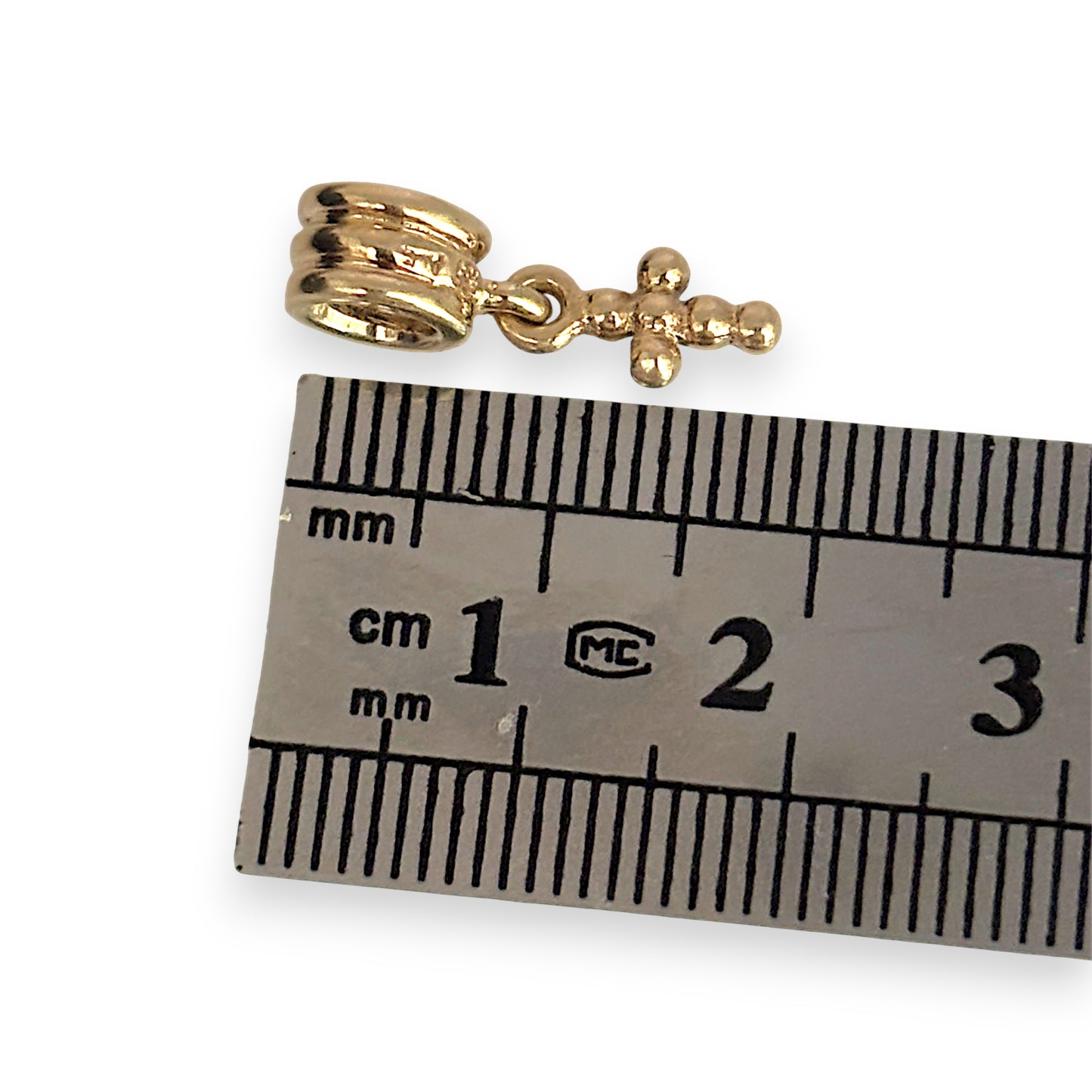 GOLD DEAL | 14ct (14K) Gold Pandora Rounded Ends Cross Charm
