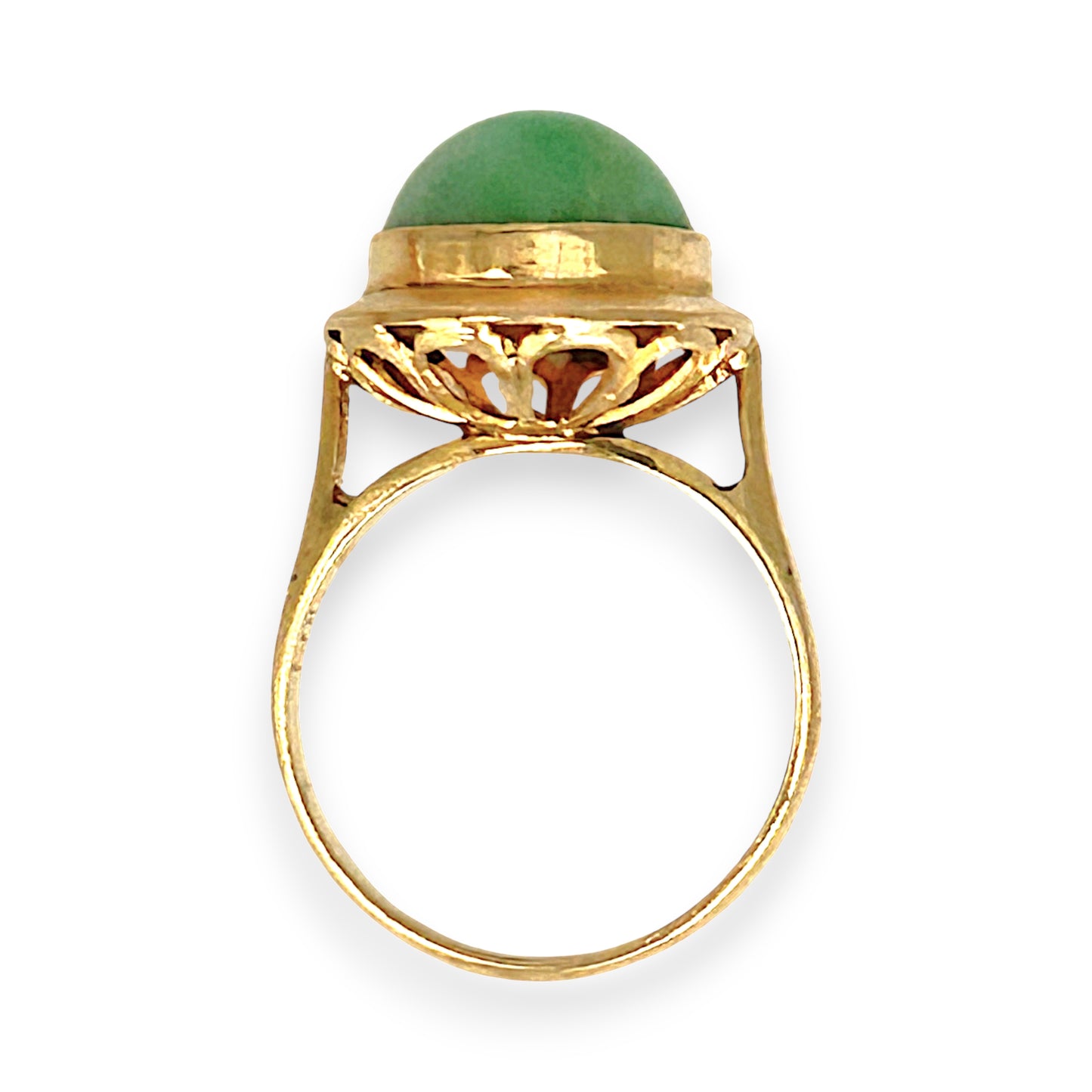GOLD DEAL | 14ct (14K) Gold Verdant Echo Jade Ring