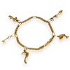 XMAS DEAL | 14kt Gold 5 Charms Bracelet 18cm