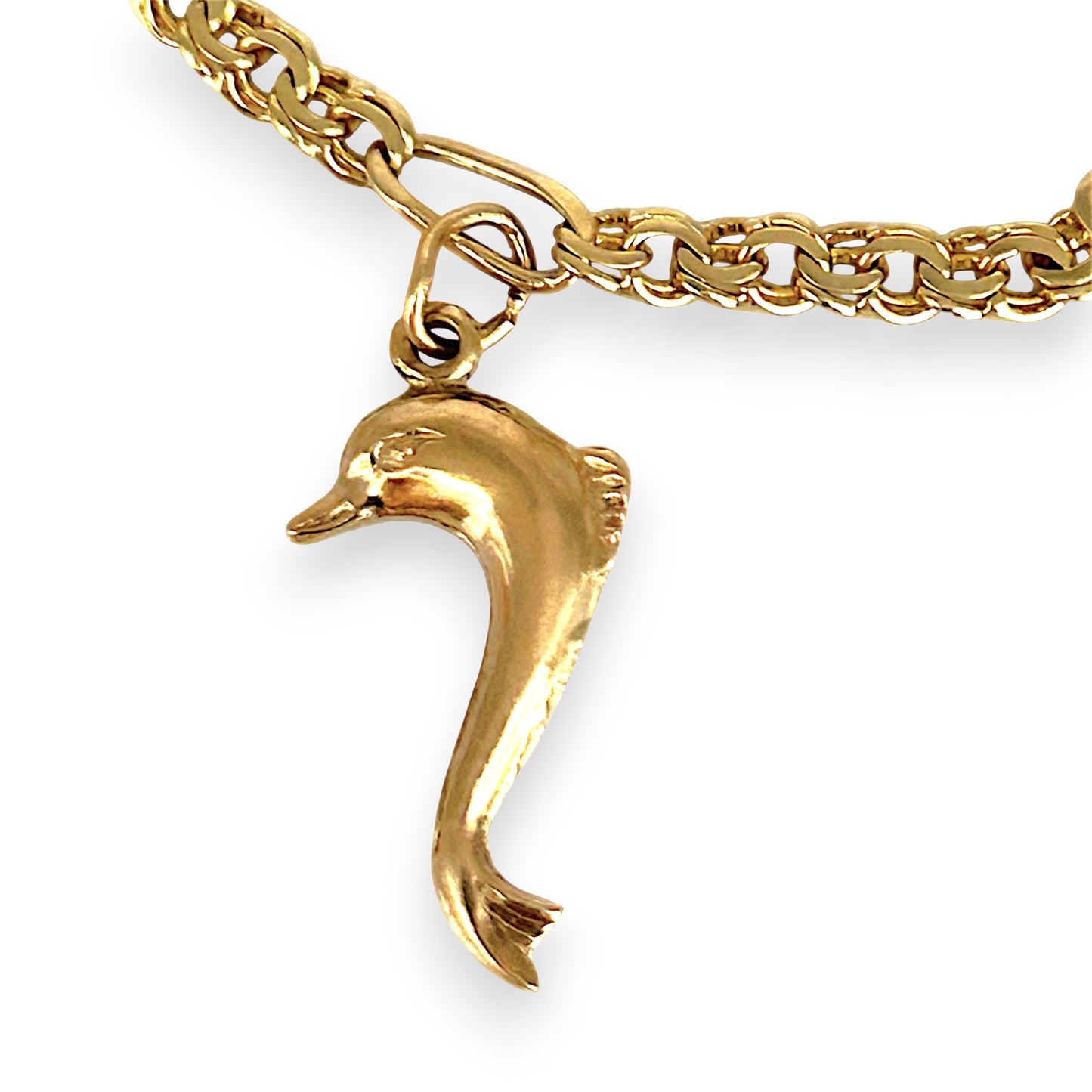 GOLD DEAL | 14ct (14K) Gold 5 Charms Bracelet 18cm