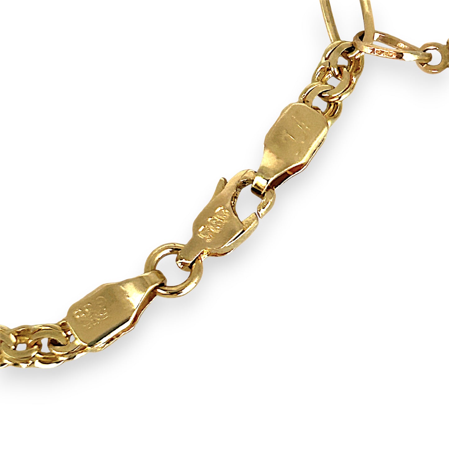 GOLD DEAL | 14ct (14K) Gold 5 Charms Bracelet 18cm