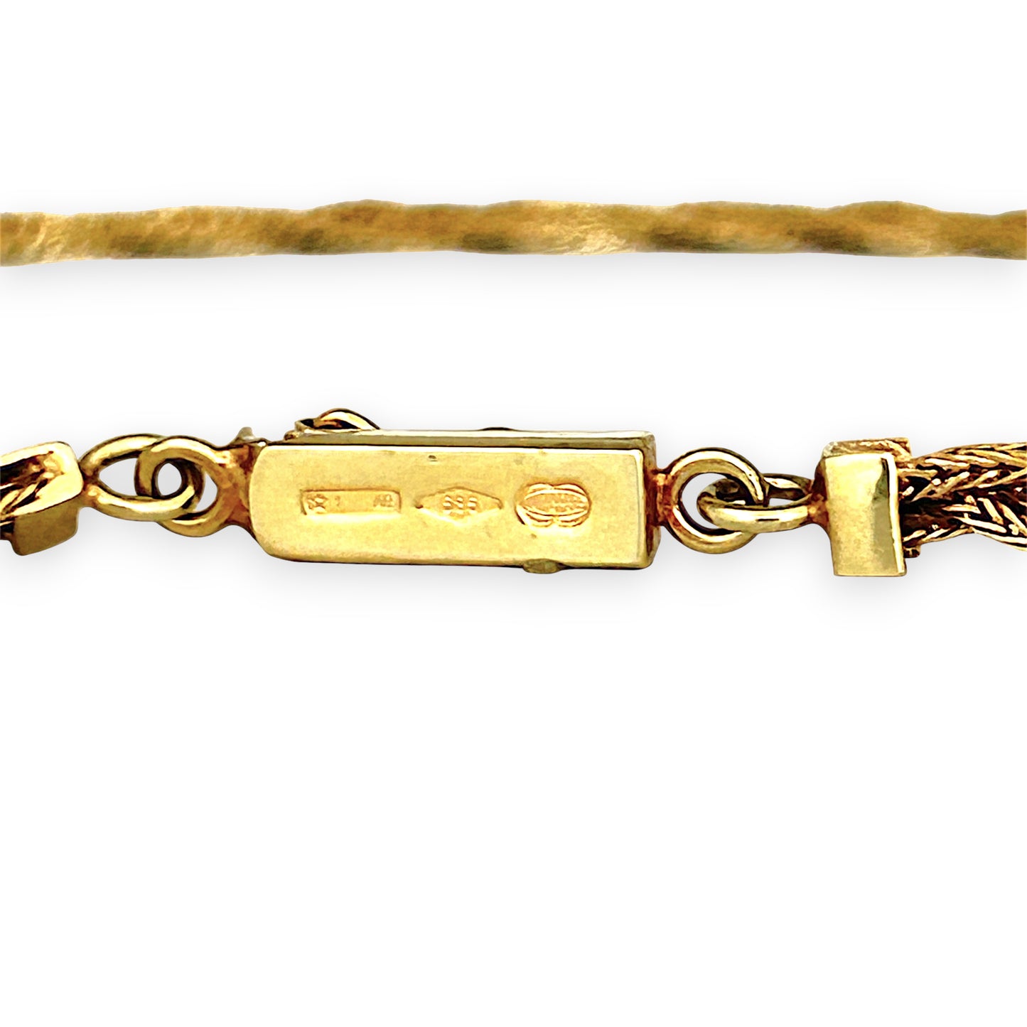 GOLD DEAL | 14ct (14K) Gold Vintage Intricate triple-strand brilliance Chopin Chain 42cm