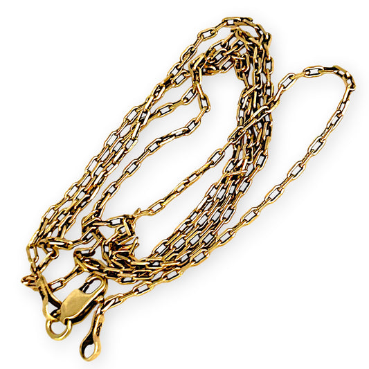XMAS DEAL | 14kt Gold Soléa Fine Cable Link Chain 57cm