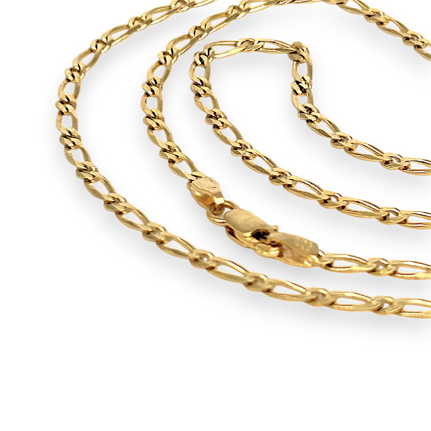 GOLD DEAL | 14ct (14K) Gold Gleaming Figaro 1-1 Chain 54cm