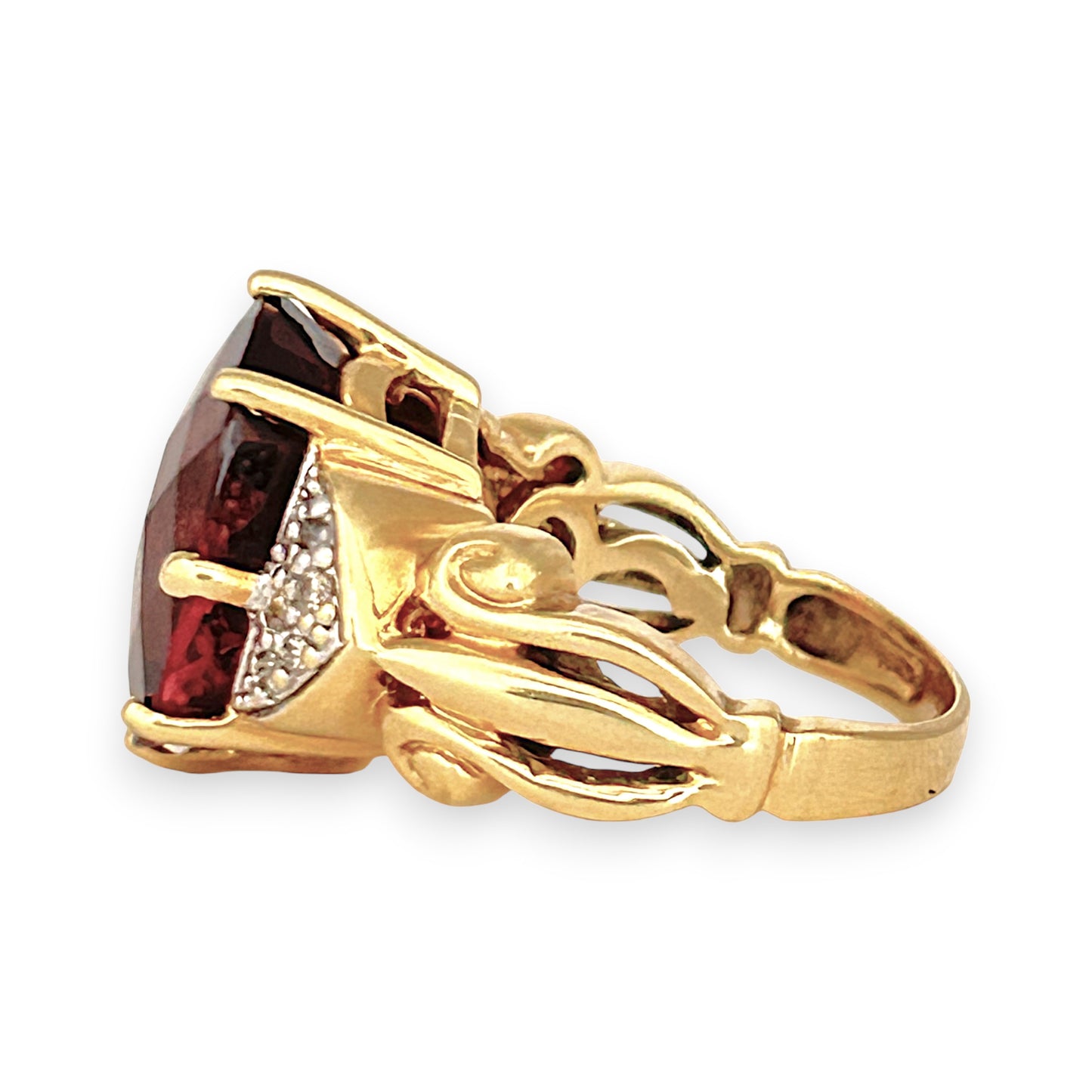 GOLD DEAL | 18ct (18K) Gold Pink Tourmaline & Diamond Dress Ring Valuation $8,500