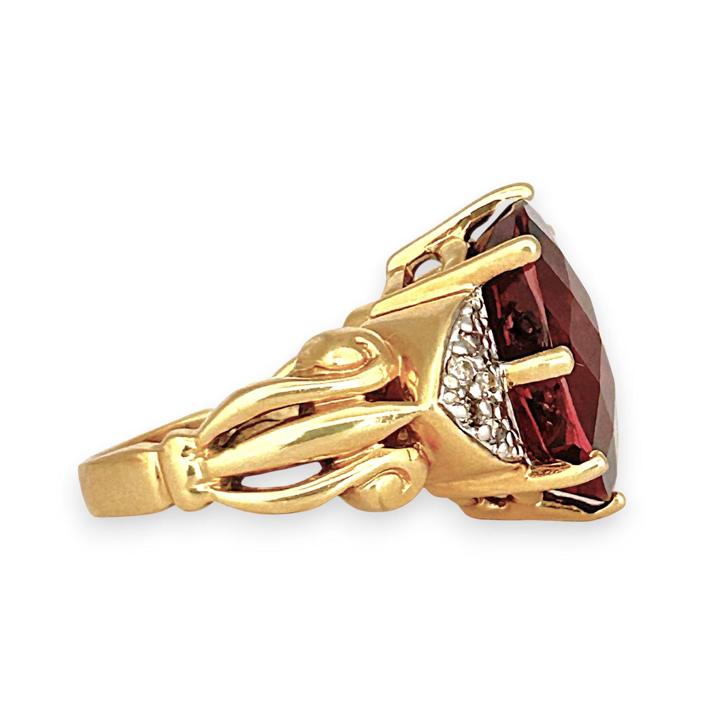 GOLD DEAL | 18ct (18K) Gold Pink Tourmaline & Diamond Dress Ring Valuation $8,500