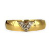 XMAS DEAL | 18kt Gold Dazzling Diamond & Chevron-Inspired Ring