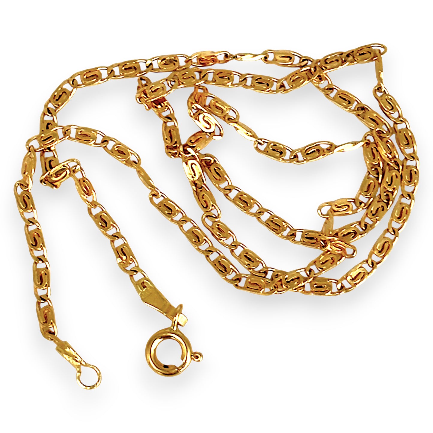 GOLD DEAL | 18ct Gold Designer Custom S Pattern Link Chain 41cm