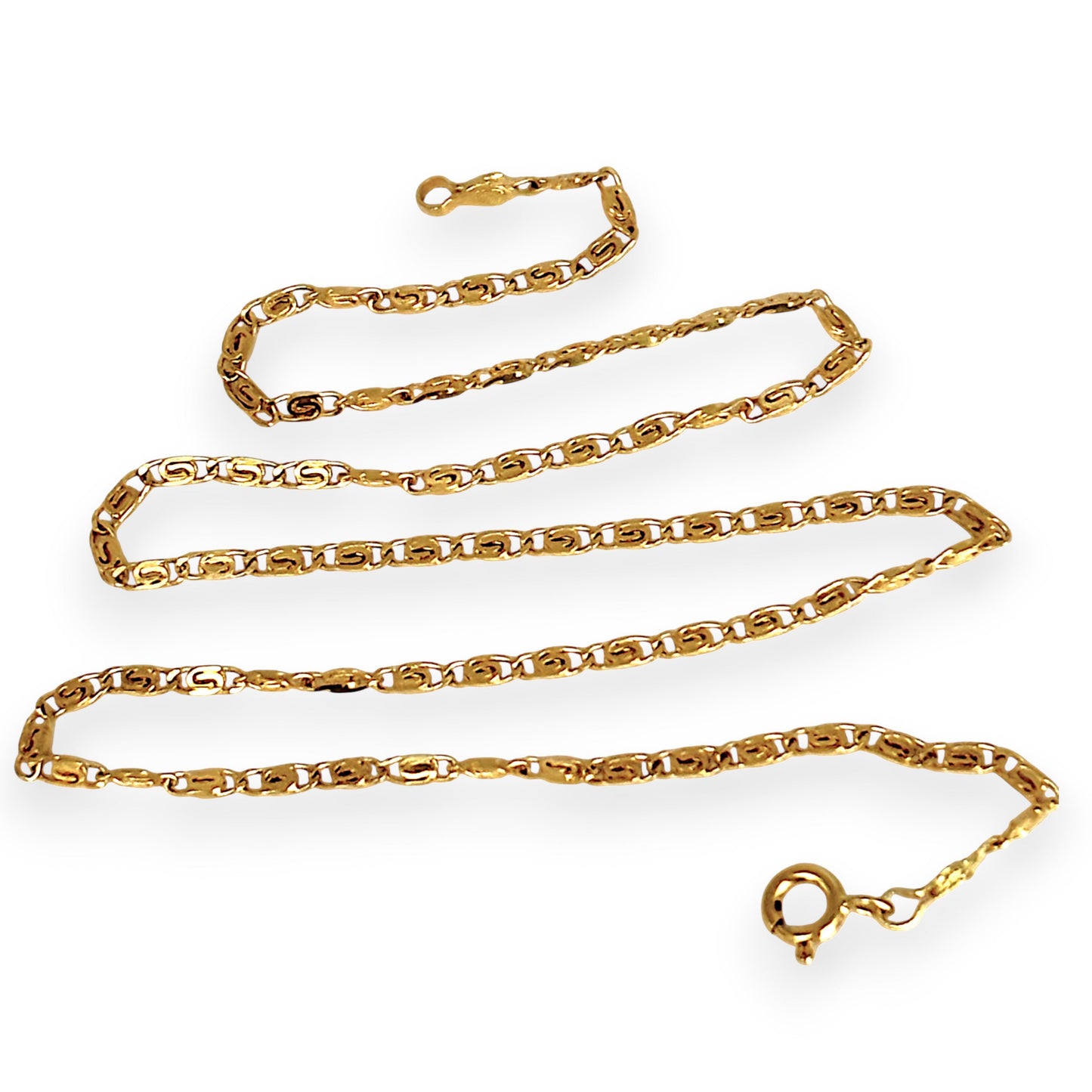 GOLD DEAL | 18ct Gold Designer Custom S Pattern Link Chain 41cm