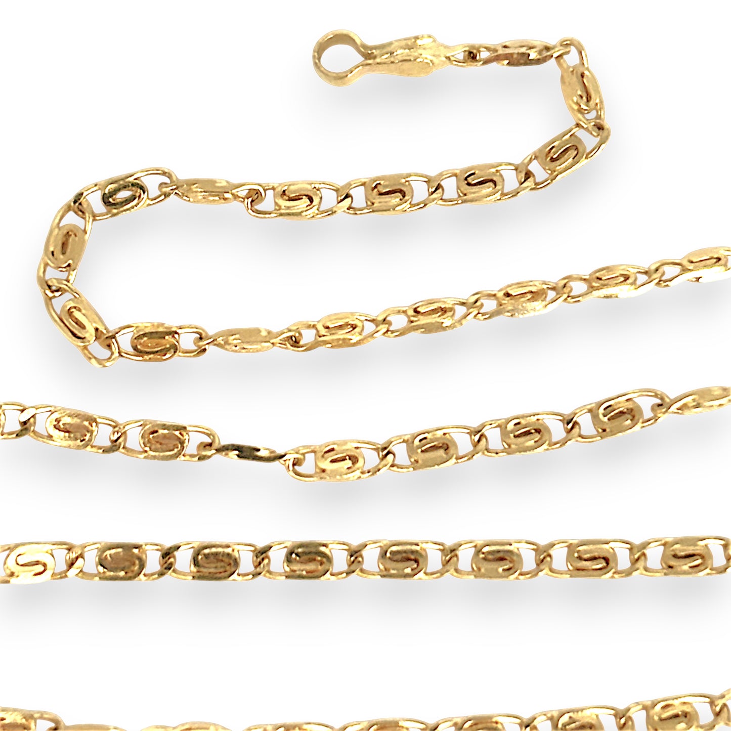 GOLD DEAL | 18ct Gold Designer Custom S Pattern Link Chain 41cm
