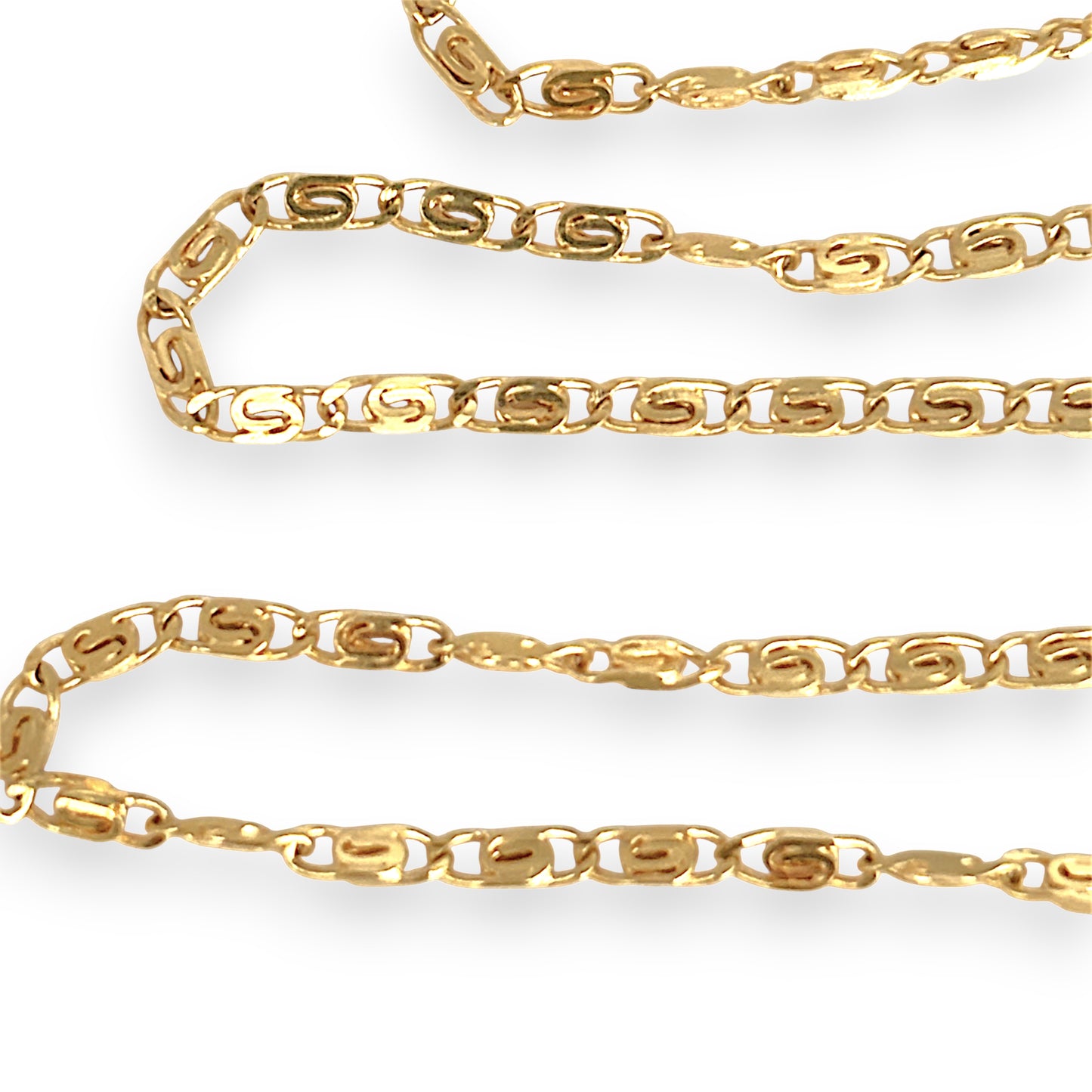 GOLD DEAL | 18ct Gold Designer Custom S Pattern Link Chain 41cm