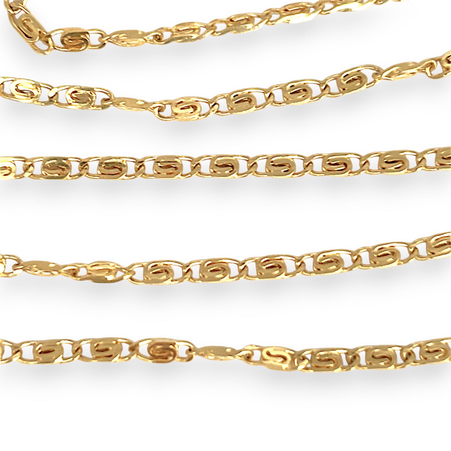 GOLD DEAL | 18ct Gold Designer Custom S Pattern Link Chain 41cm