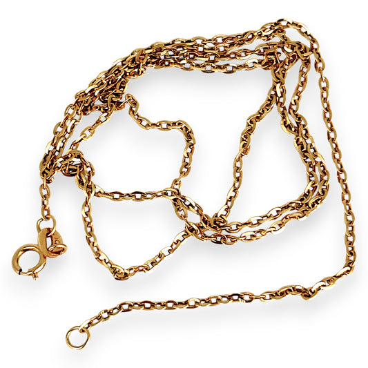 GOLD DEAL | 18ct Gold Contemporary Lightweight Cable Chain 45cm