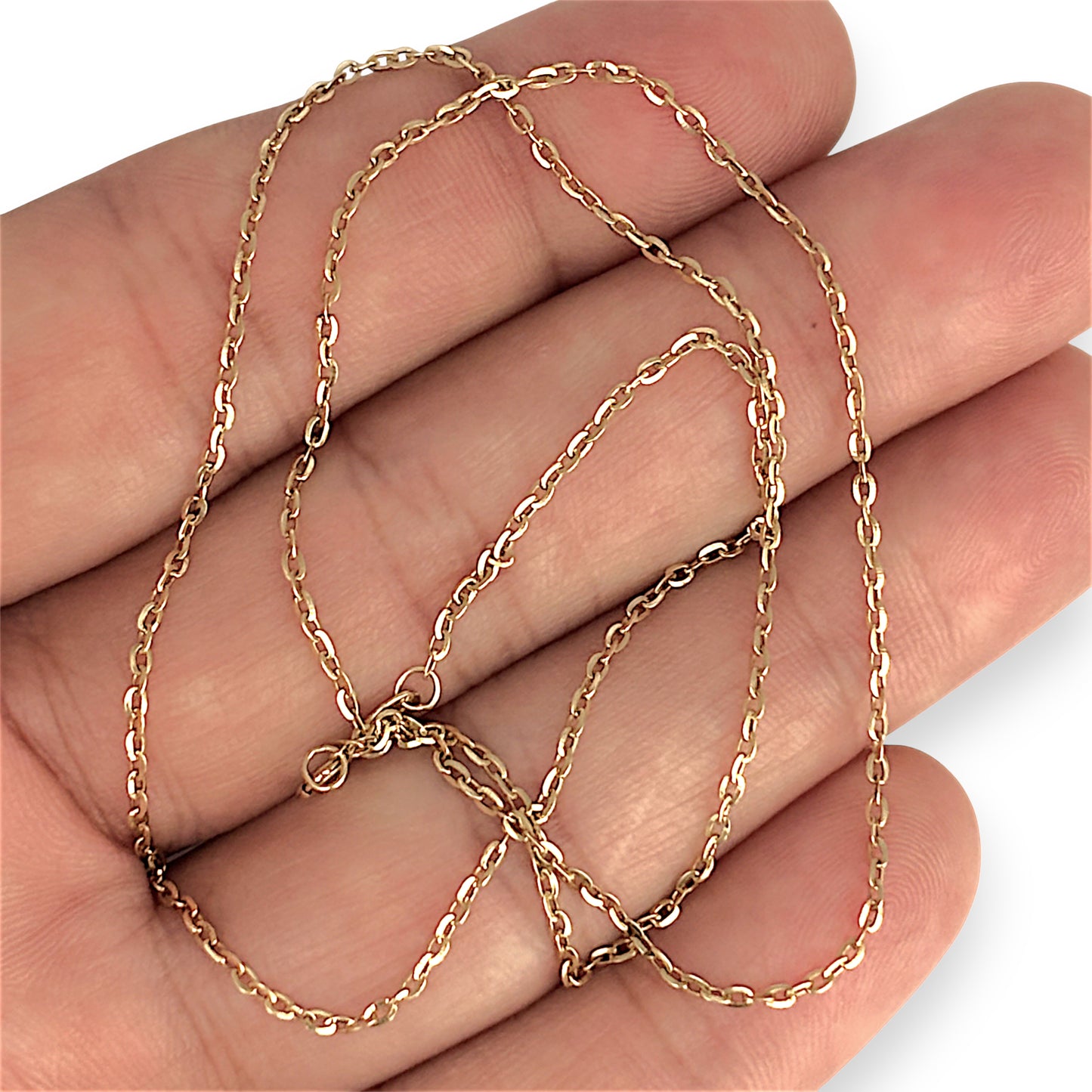 GOLD DEAL | 18ct Gold Contemporary Lightweight Cable Chain 45cm