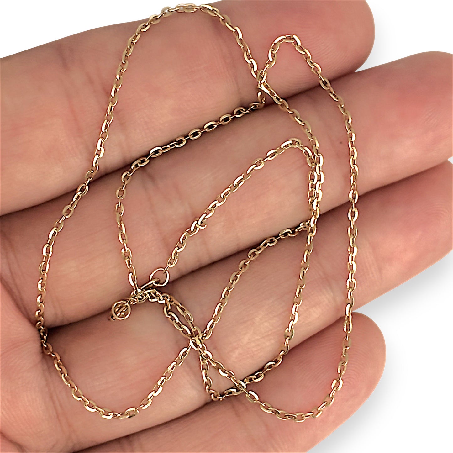 GOLD DEAL | 18ct Gold Contemporary Lightweight Cable Chain 45cm