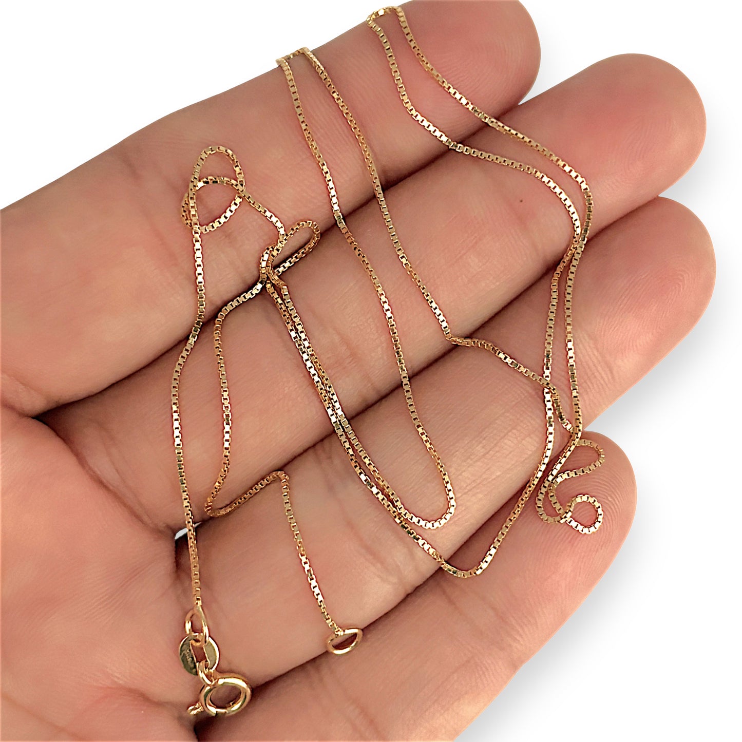 GOLD DEAL | 18ct Gold Graceful Sleek & Silken Box Chain 60cm
