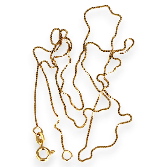 XMAS DEAL | 18kt Gold Graceful Sleek & Silken Box Chain 60cm