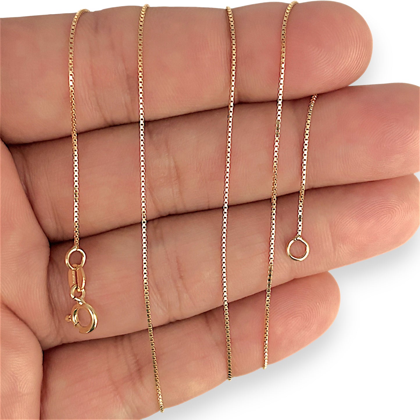 GOLD DEAL | 18ct Gold Graceful Sleek & Silken Box Chain 60cm