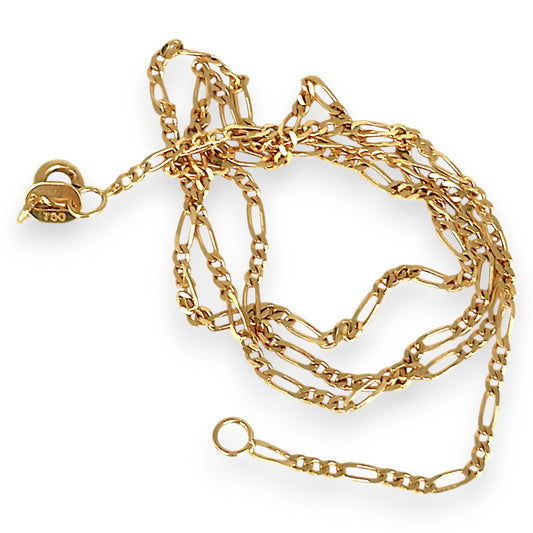 GOLD DEAL | 18ct Gold Focal Figaro 3-1 Chain 45cm