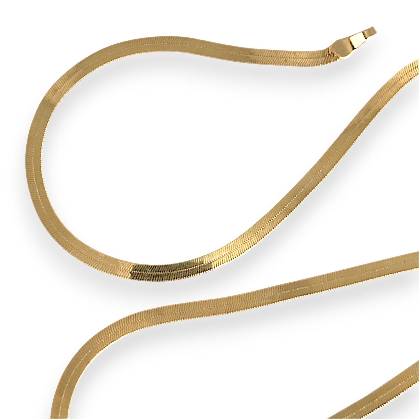 GOLD DEAL | 18ct Gold Hammered Herrinbone Chain 41cm