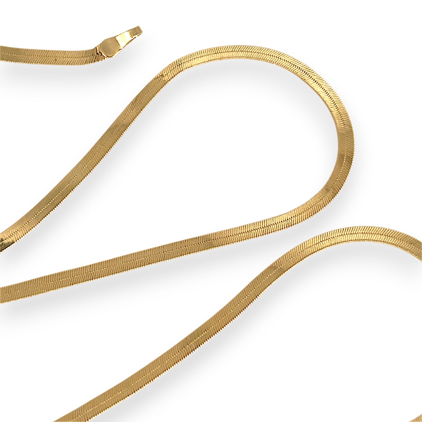 GOLD DEAL | 18ct Gold Hammered Herrinbone Chain 41cm