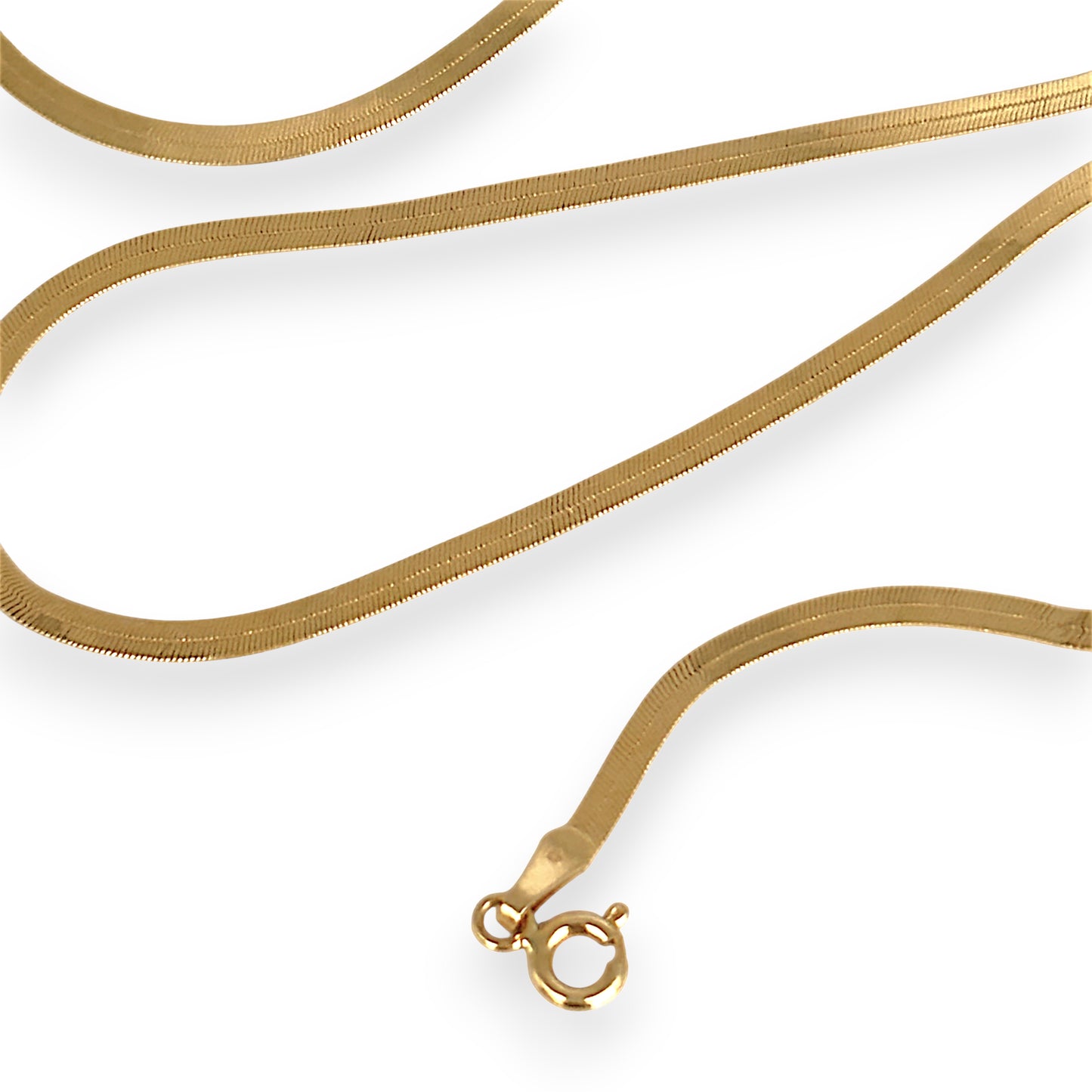GOLD DEAL | 18ct Gold Hammered Herrinbone Chain 41cm
