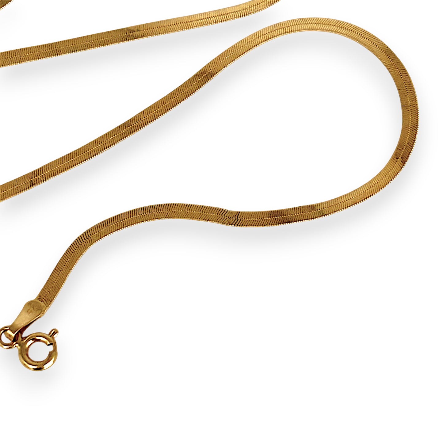 GOLD DEAL | 18ct Gold Hammered Herrinbone Chain 41cm