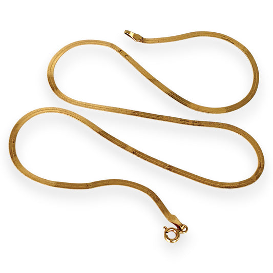 GOLD DEAL | 18ct Gold Hammered Herrinbone Chain 41cm