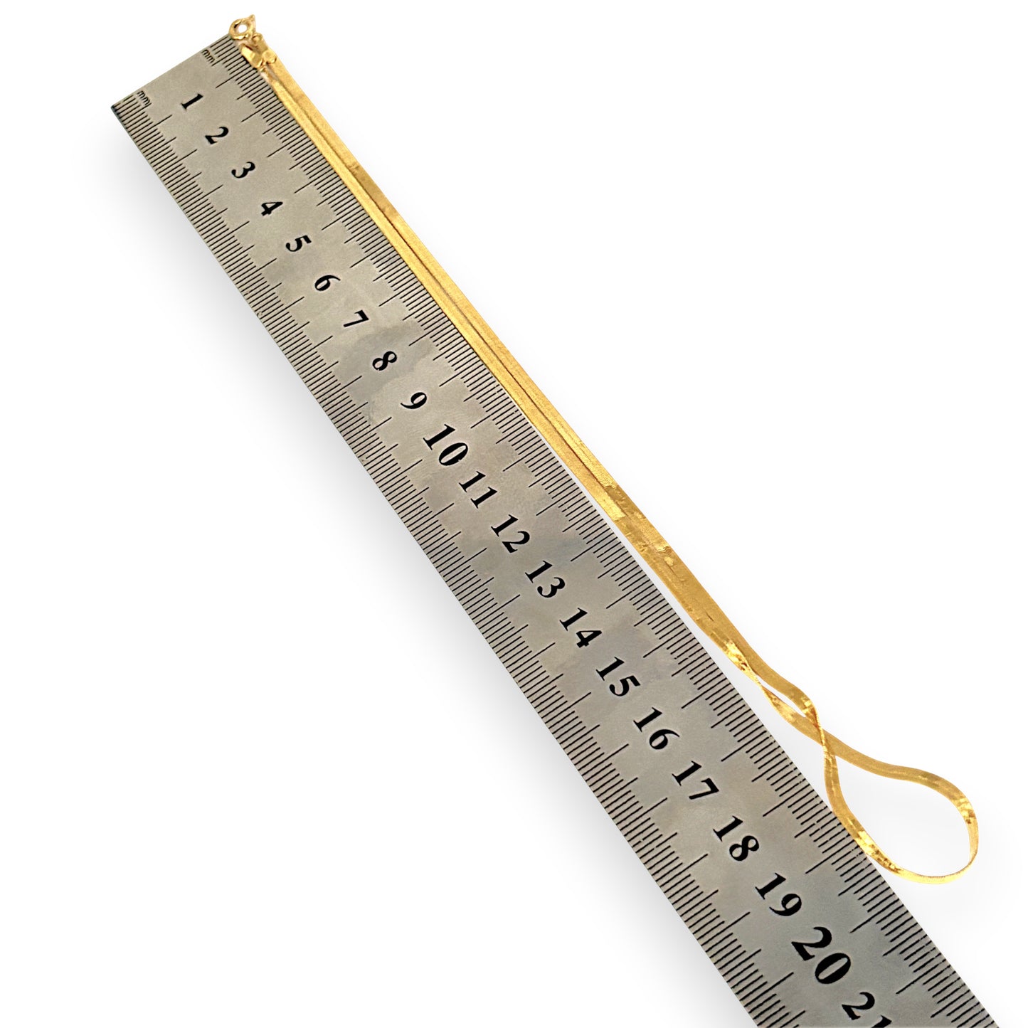 GOLD DEAL | 18ct Gold Hammered Herrinbone Chain 41cm