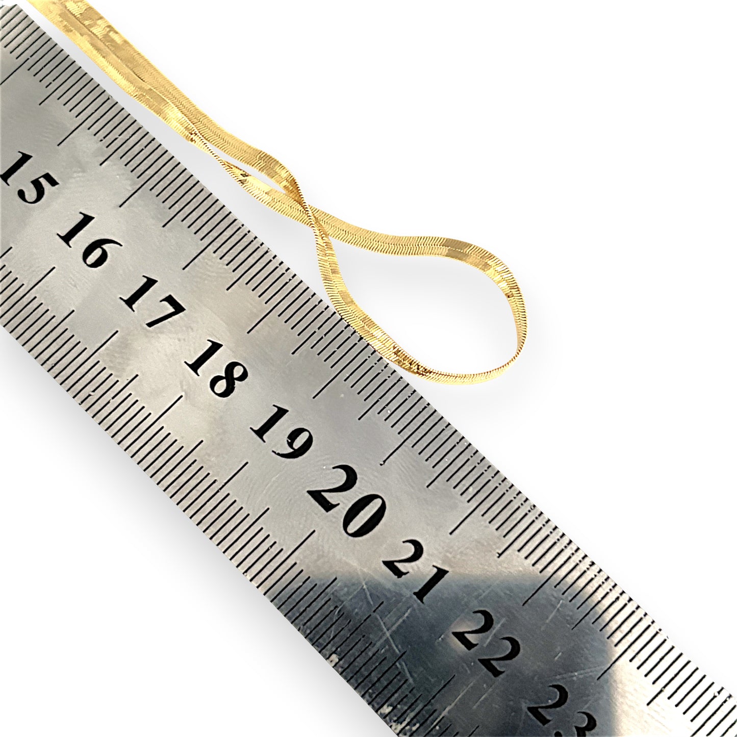 GOLD DEAL | 18ct Gold Hammered Herrinbone Chain 41cm