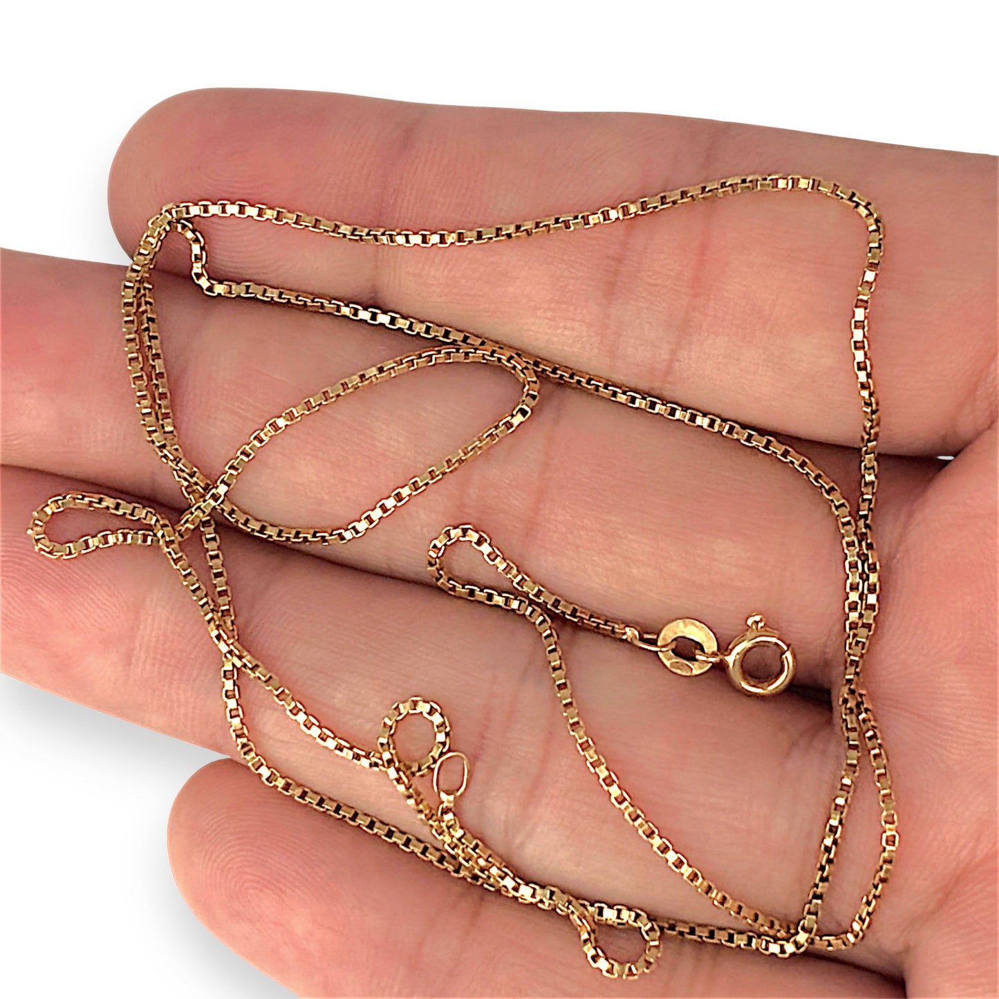 GOLD DEAL | 18ct Gold Soft Finish Box Chain 60cm