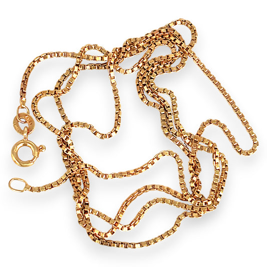 XMAS DEAL | 18kt Gold Soft Finish Box Chain 60cm