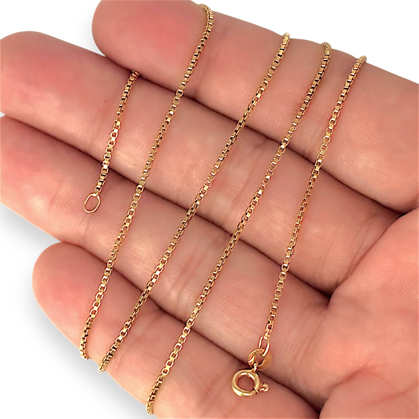 GOLD DEAL | 18ct Gold Soft Finish Box Chain 60cm