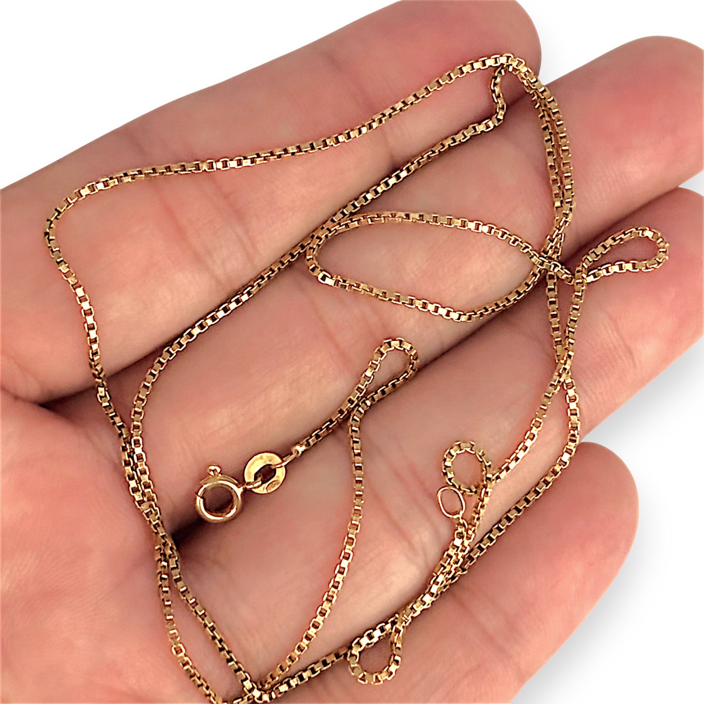 GOLD DEAL | 18ct Gold Soft Finish Box Chain 60cm