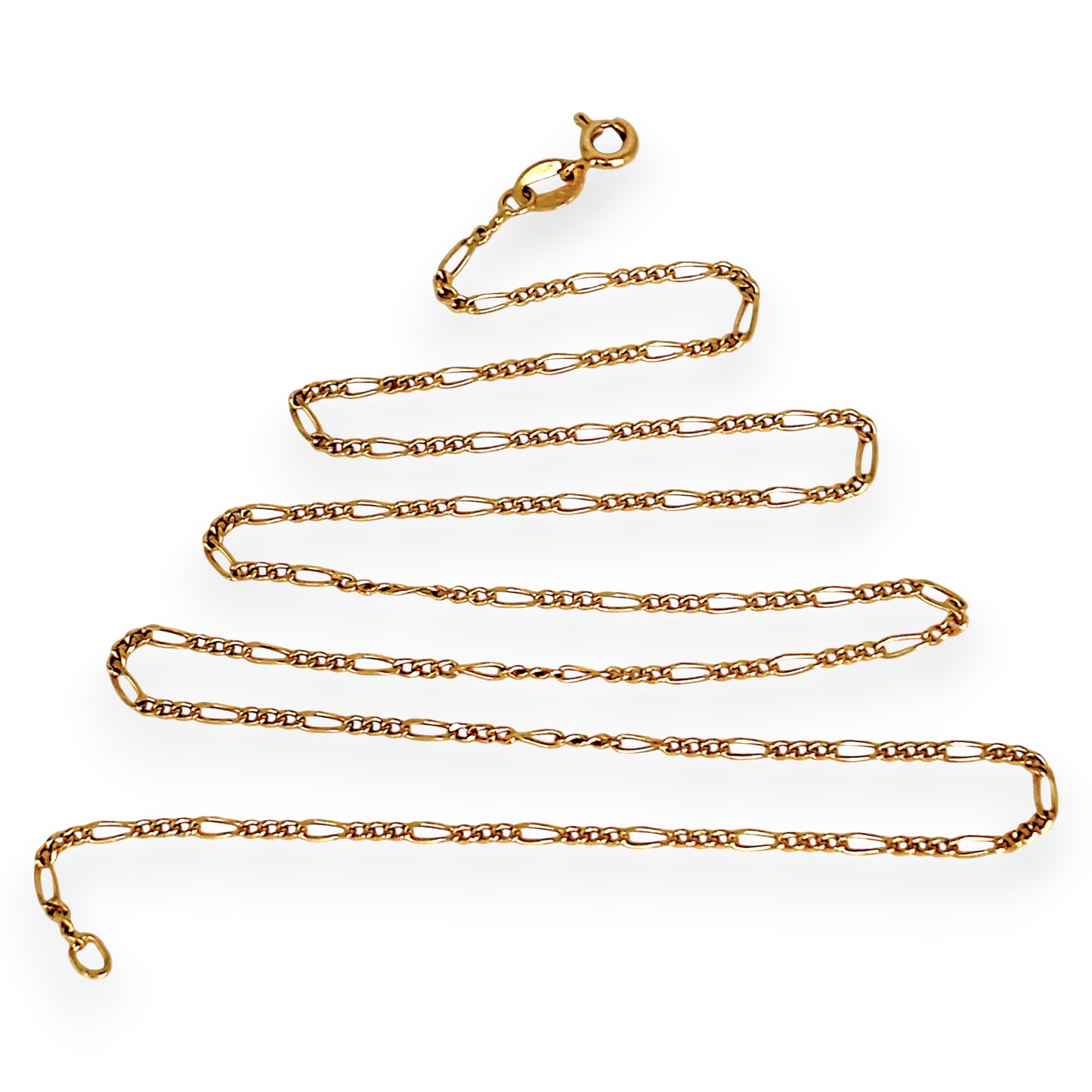 GOLD DEAL | 18ct Gold Flawless 3-1 Figaro Chain 50cm