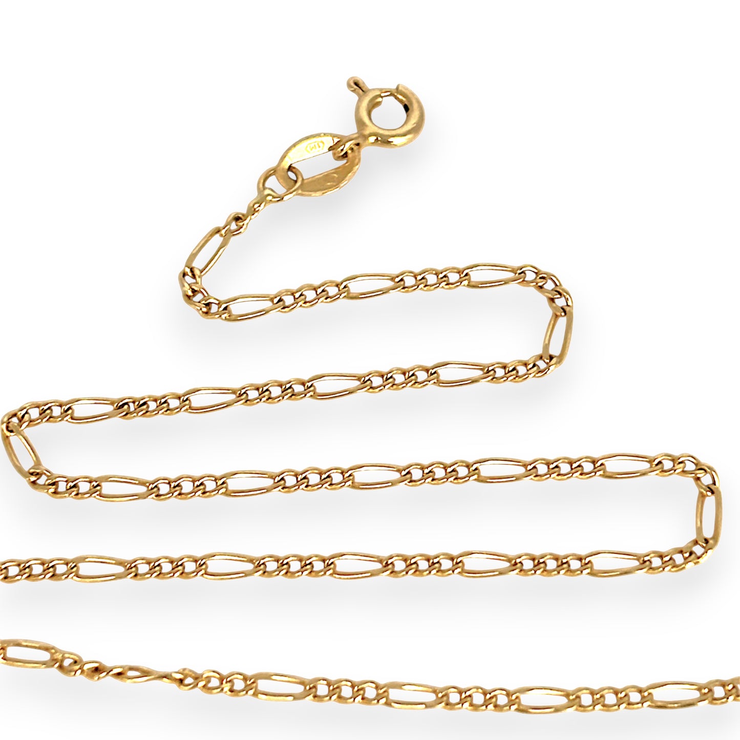 GOLD DEAL | 18ct Gold Flawless 3-1 Figaro Chain 50cm