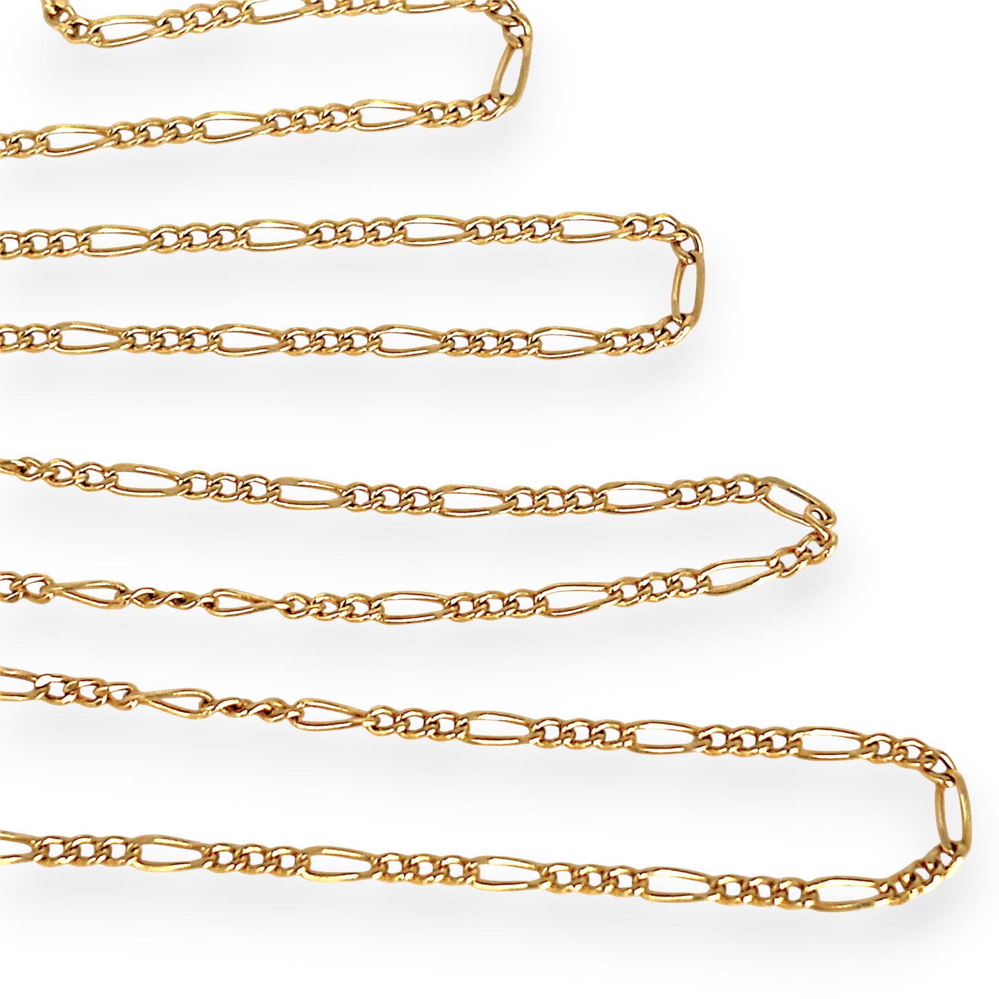 GOLD DEAL | 18ct Gold Flawless 3-1 Figaro Chain 50cm