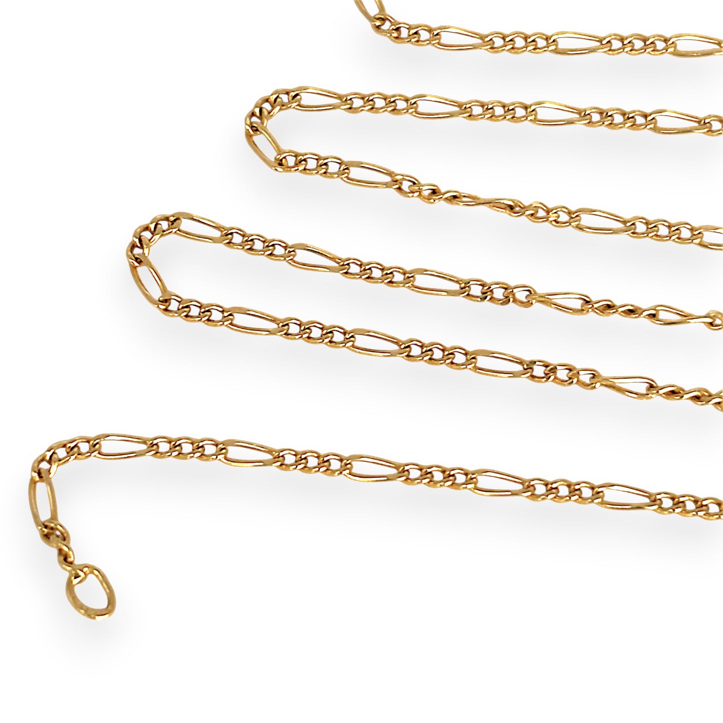 GOLD DEAL | 18ct Gold Flawless 3-1 Figaro Chain 50cm